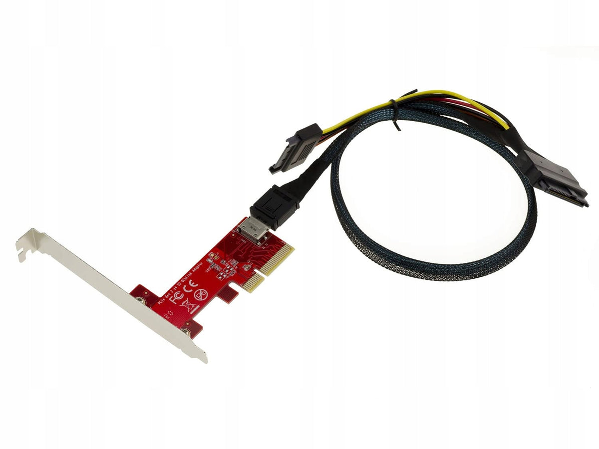 KALEA-INFORMATIQUE PCIe 4x card for Oculink SFF-8612 to SSD, 1m cable,