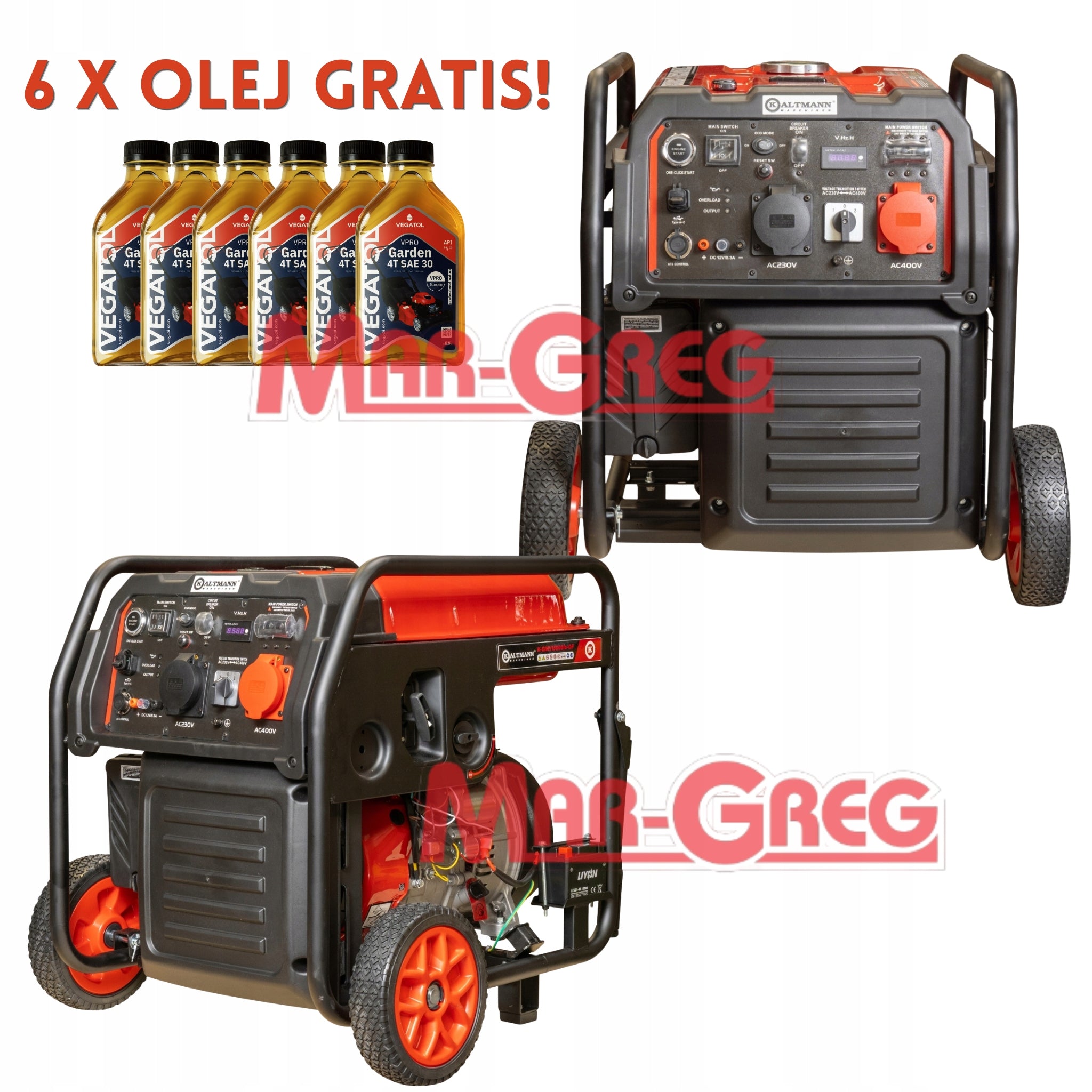 KALTMANN K-GINV15000io-OF – INVERTER GENERATOR + 6X OIL!!!