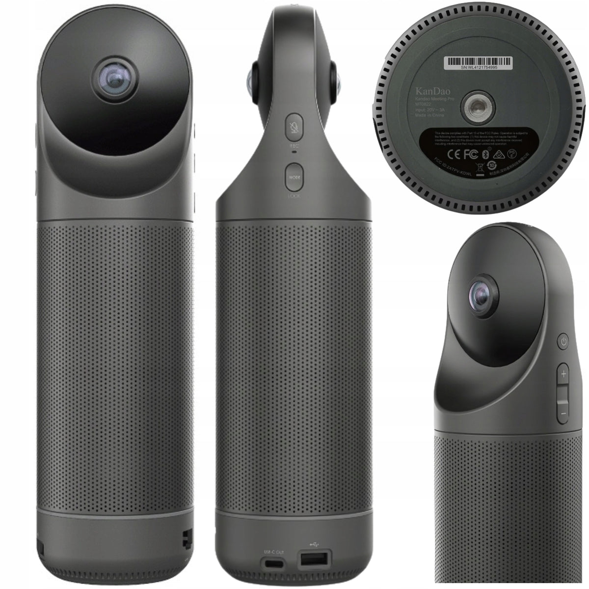 KANDAO 360° Full HD Audio All-in-One Conference Camera with 8 Microphones