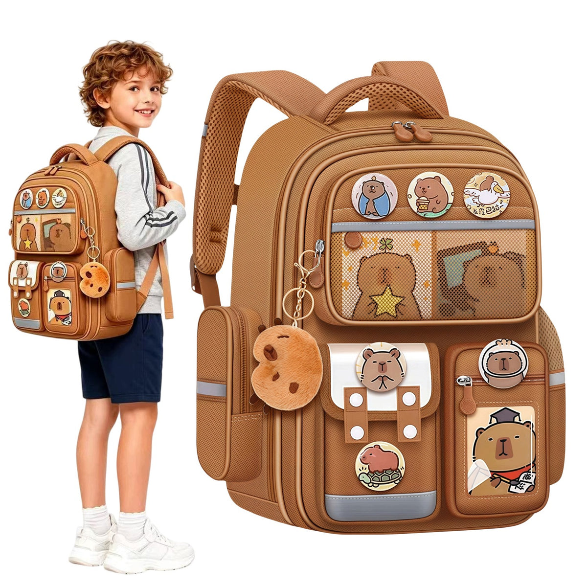 KAPIBARA BACKPACK SCHOOL SATCHEL A4 LARGE CLASSES 3-6+ HANGER Packaging status original
