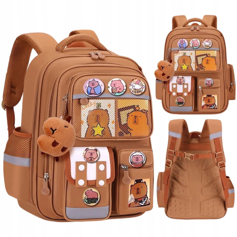 KAPIBARA BACKPACK SCHOOL SATCHEL A4 LARGE CLASSES 3-6+ HANGER