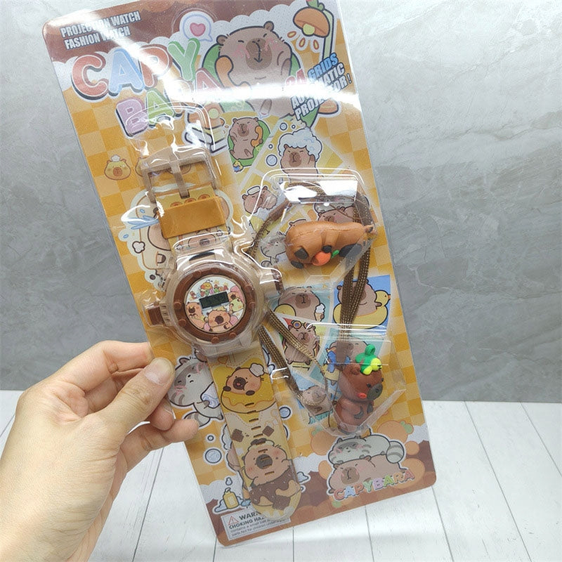 KAPIBARA children's watch led 3D photo display 24 photos + 2 KEYCHAINS Brand Jelly Pens