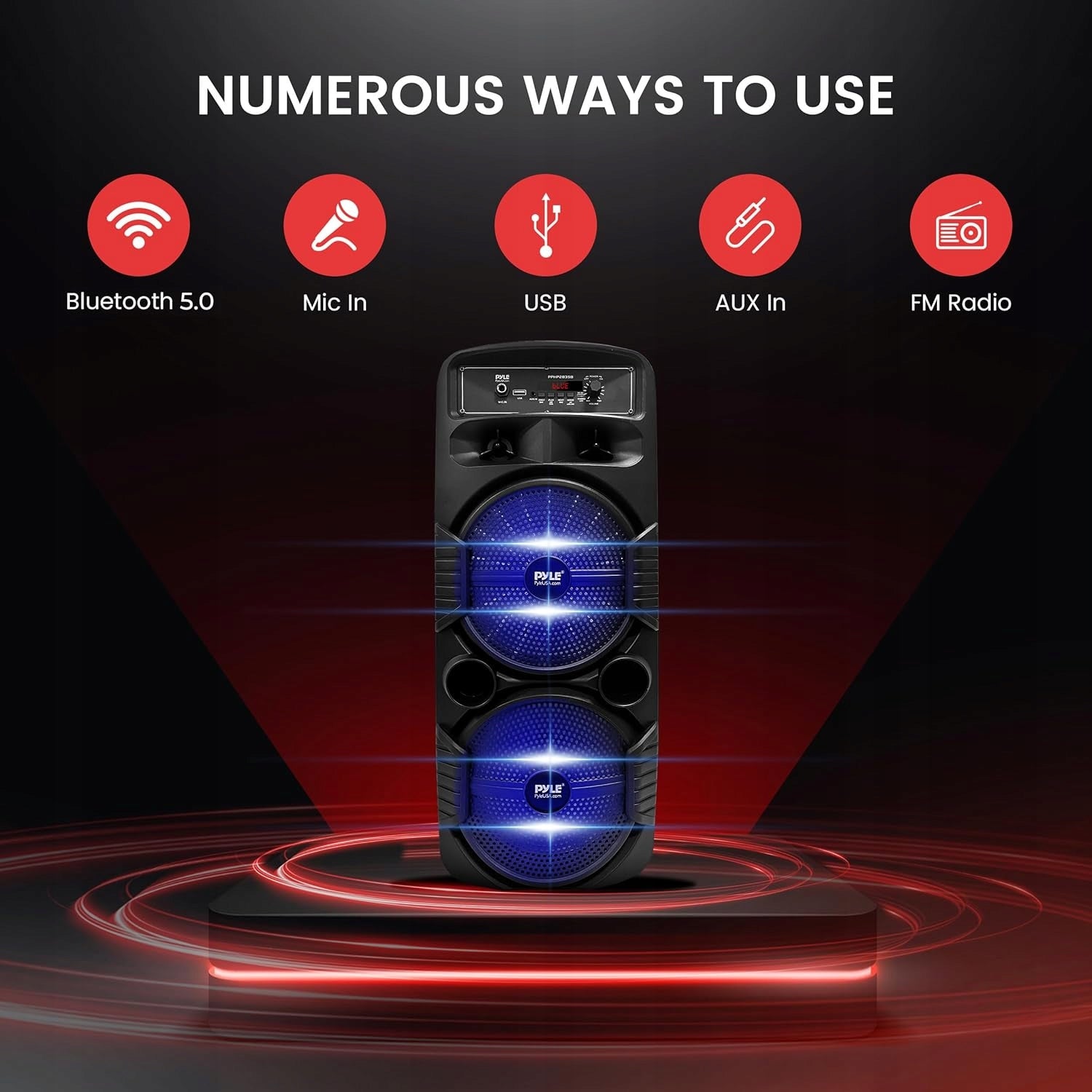 KARAOKE BLUETOOTH SPEAKER PYLE PPHP2835 Pa 600W 8" AUX USB FM RADIO SD Manufacturer code PPHP2835B
