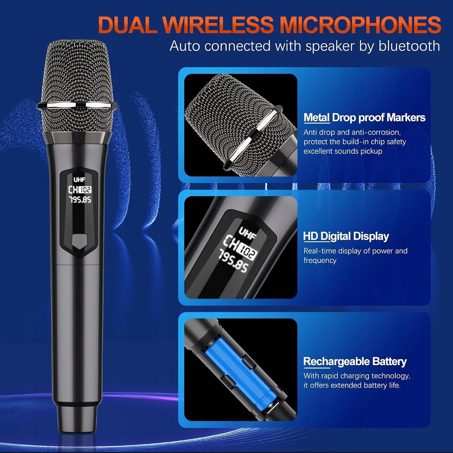 KARAOKE SET POWERFUL SPEAKER TWO MICROPHONES SET FOR HOME Brand no brand