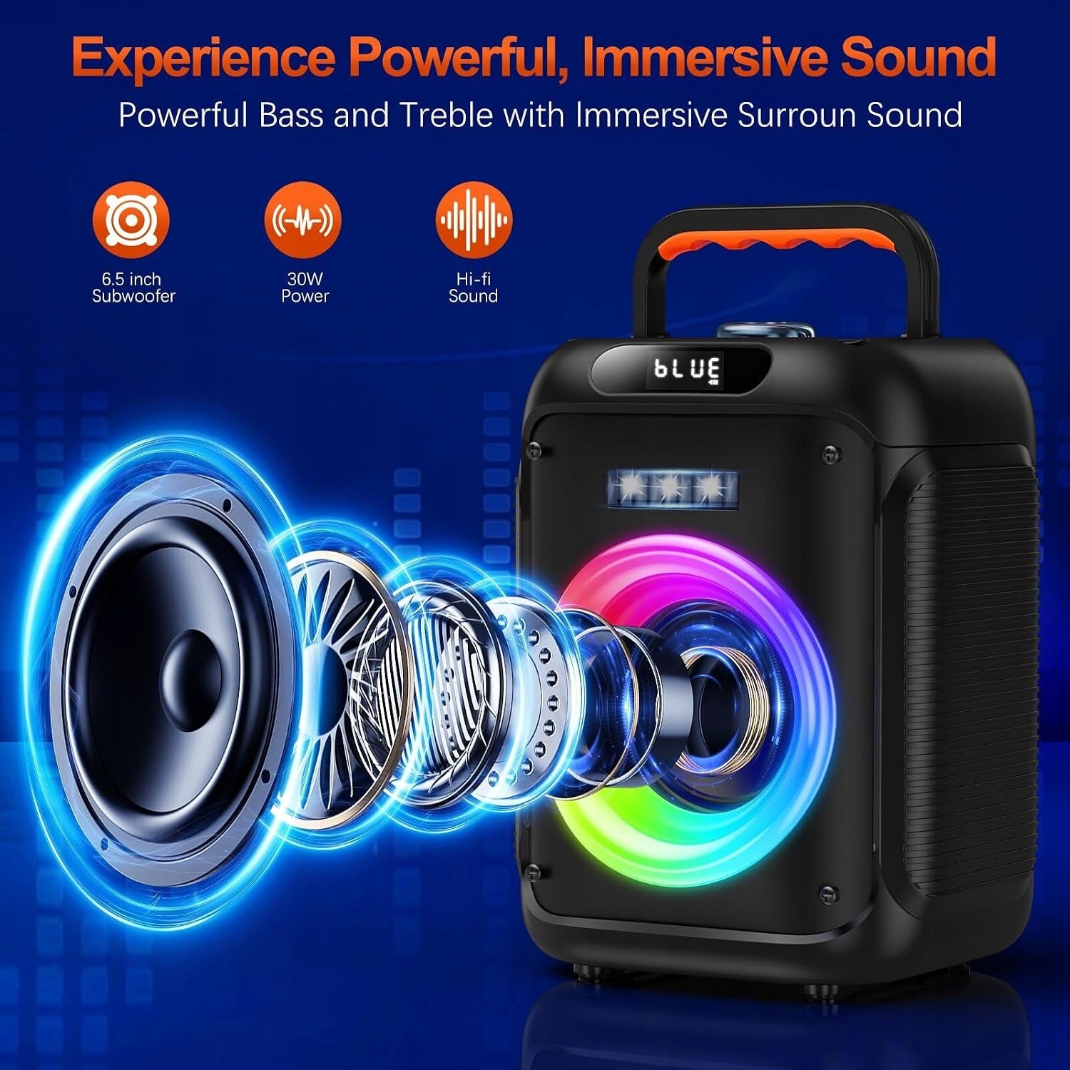 KARAOKE SET POWERFUL SPEAKER TWO MICROPHONES SET FOR HOME Manufacturer code ZESTAW KARAOKE WYDAJNY GŁOŚNIK 2 MIKROFONY