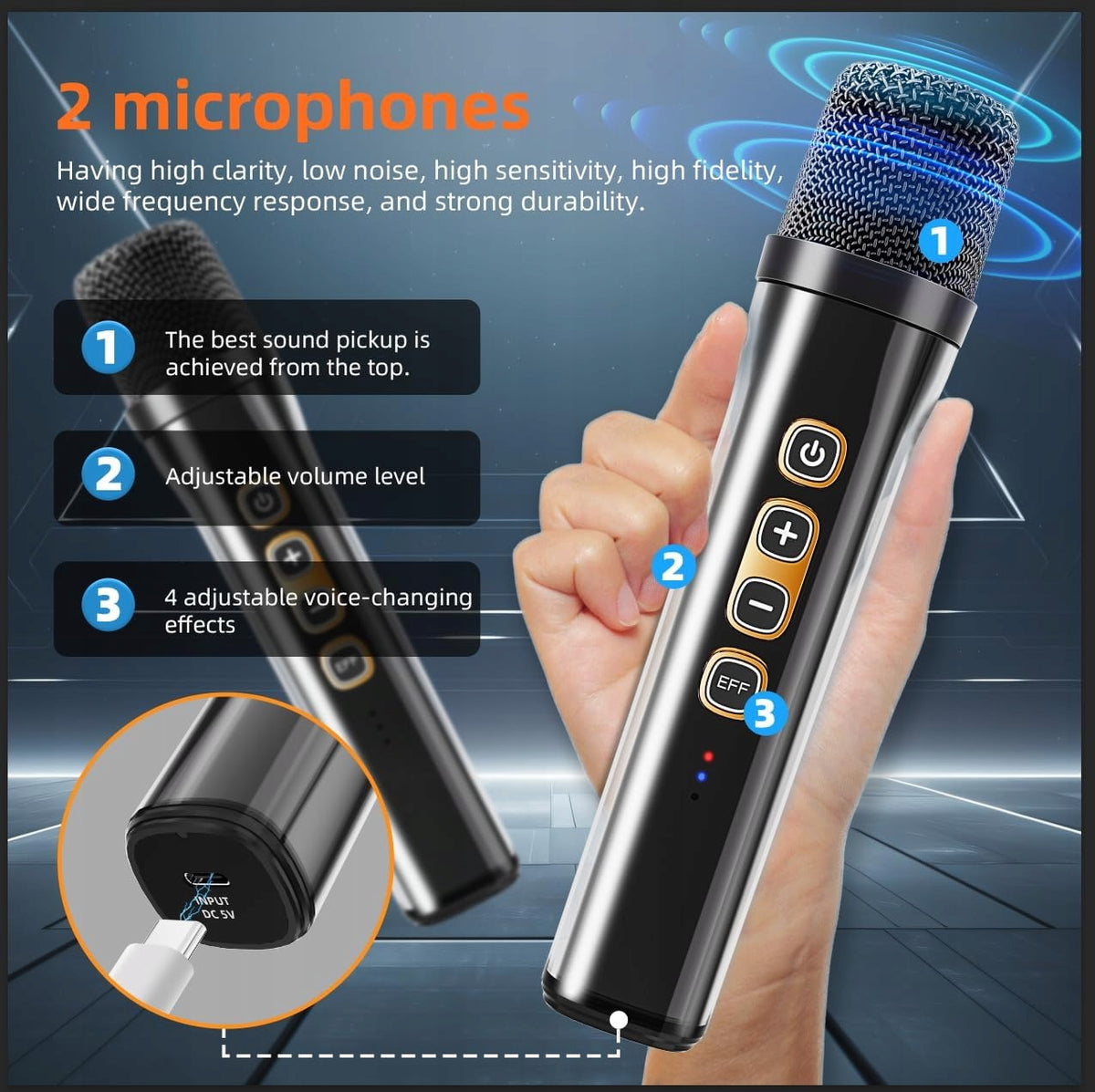KARAOKE SPEAKER WIRELESS BLUETOOTH SYSTEM LILUOSUO USB +2 MICROPHONES Brand no brand