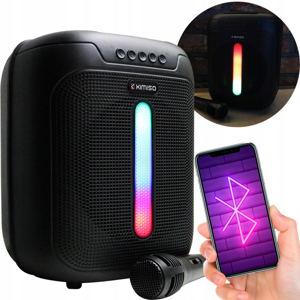 KARAOKE bluetooth speaker with microphone and wireless LED light