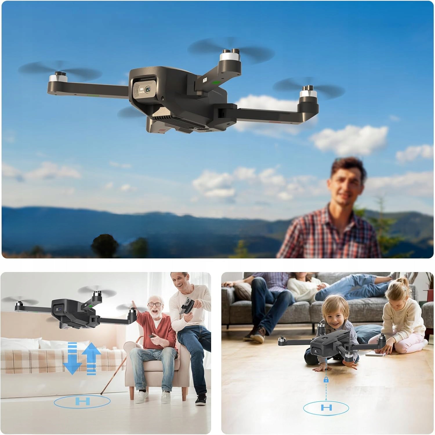 KARUISRC K600 DRONE WITH TWO CAMERAS 1080P 3 SPEED MODES WIFI FPV 90° Packaging status original