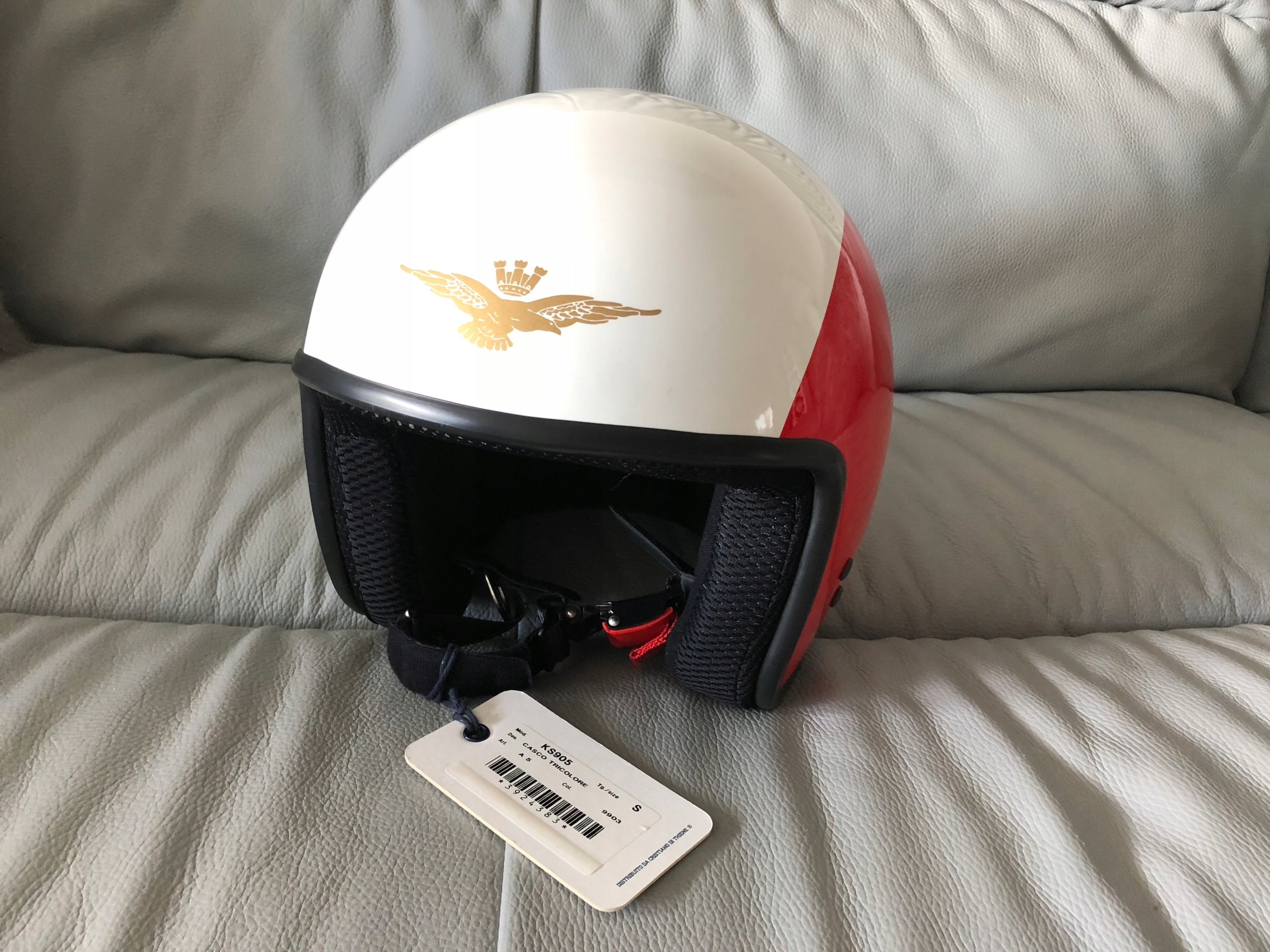 KASK AERONAUTICA MILITARE S RETRO VESPA BIAŁY