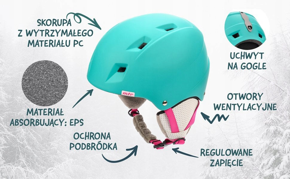 Meteor Kiona ski helmet mint / pink 24856