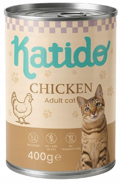 KATIDO CANNED WET CAT FOOD CHICKEN 400g