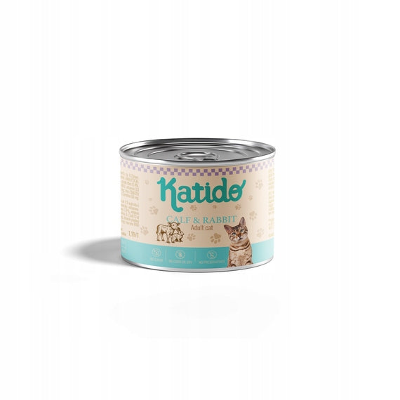 KATIDO - Veal with Rabbit 200g - WET CAT FOOD