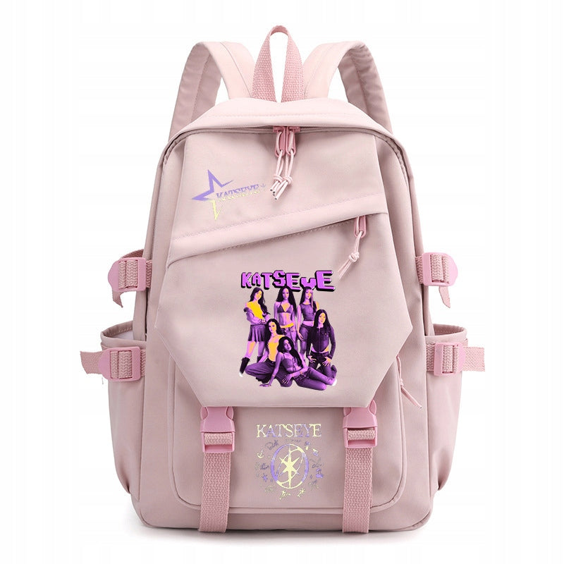 KATSEYE SCHOOL BACKPACK YOUTH SATCHEL ROOMY FOR GIRLS Manufacturer code dhrty54y