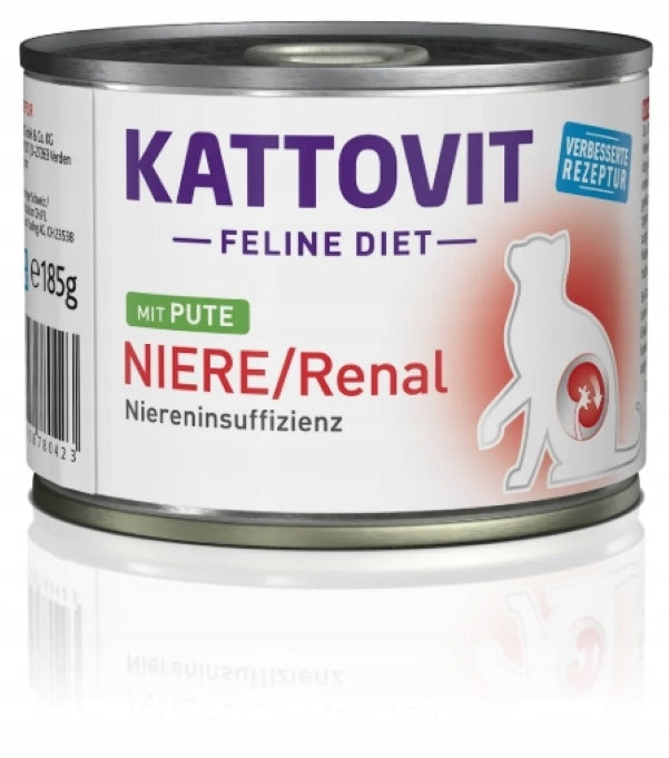KATTOVIT NIERE / RENAL WITH TURKEY 185g Wet cat food for kidney disease