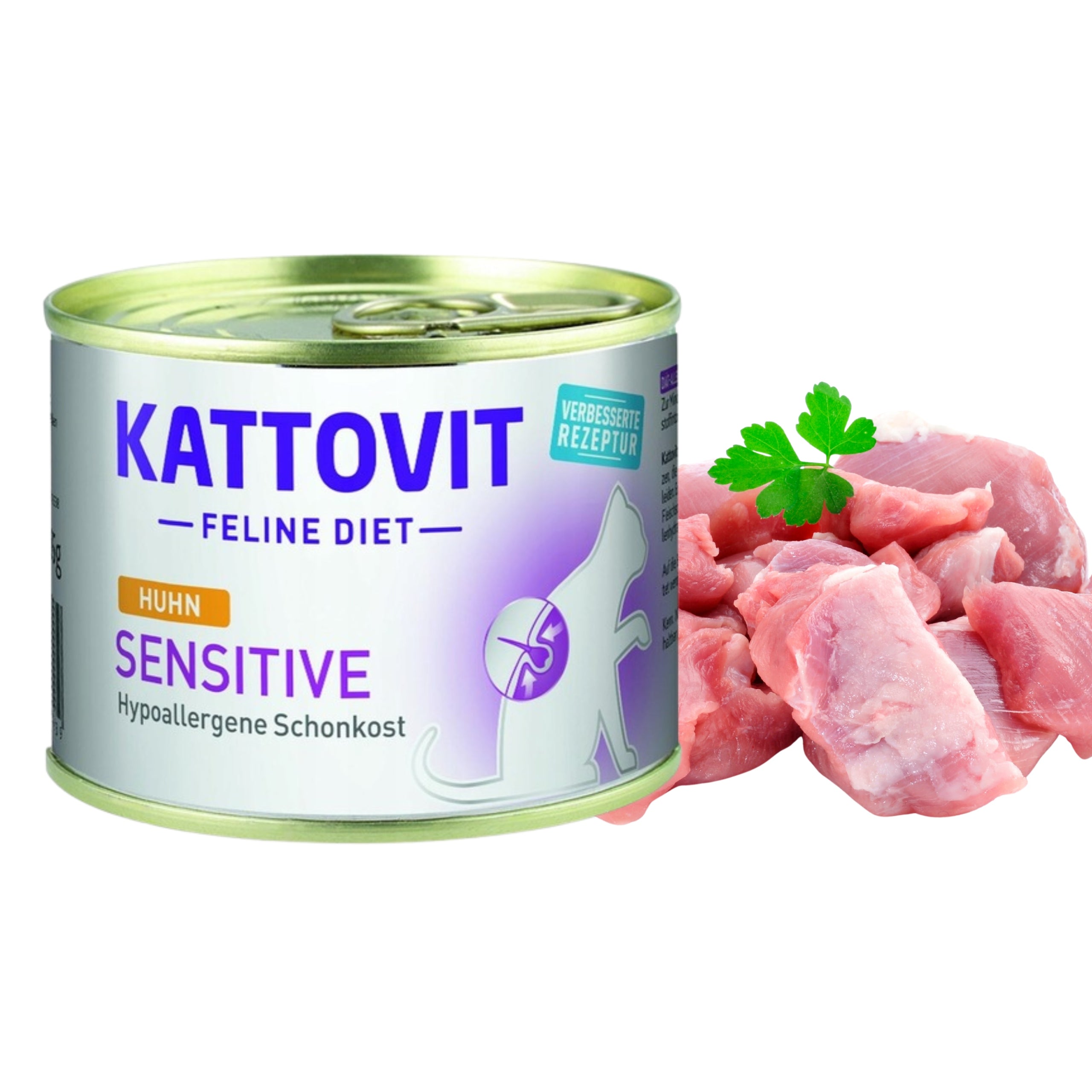 KATTOVIT SENSITIVE cat hypoallergenic LARGE CAN CHICKEN 185g