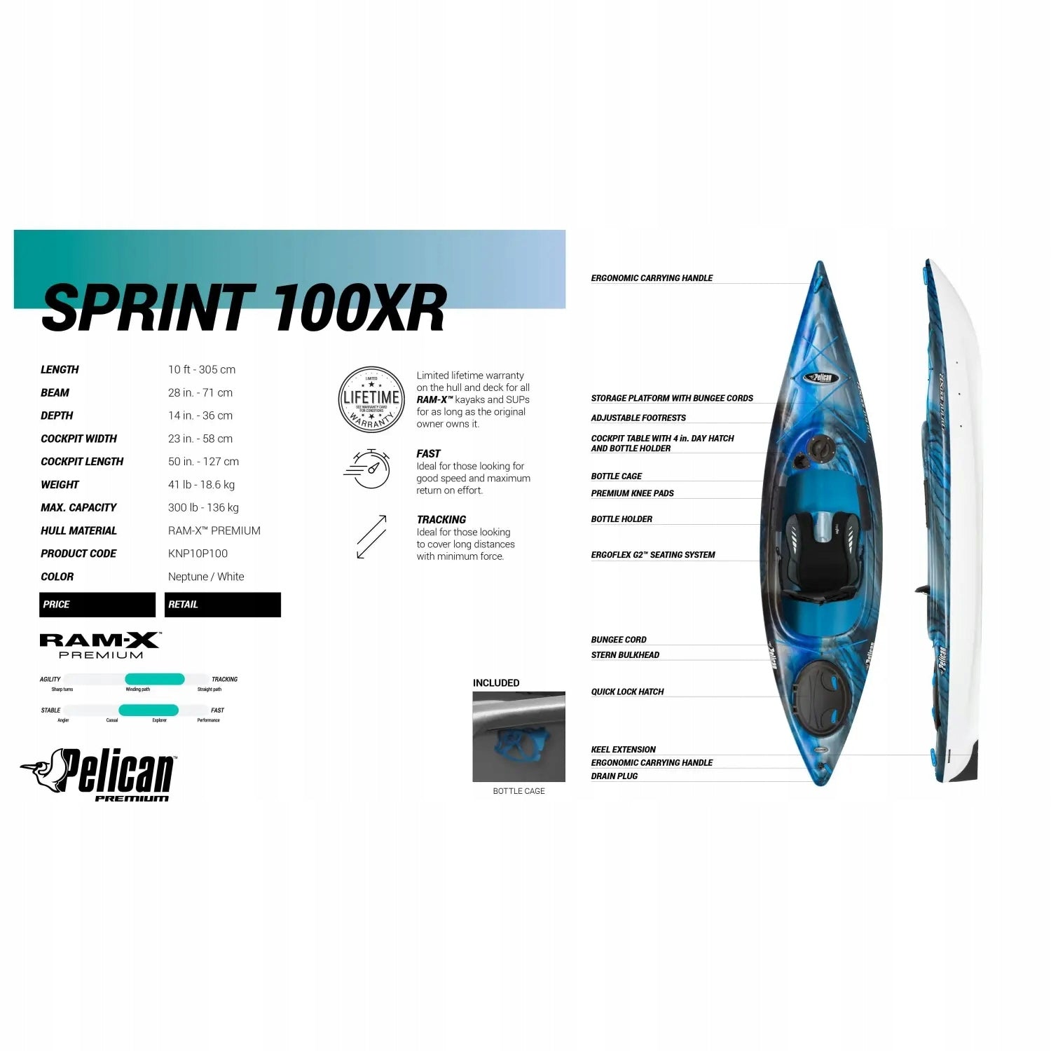 KAYAK PELICAN SPRINT 100 ULTRA LIGHT ONE EAN (GTIN) 776324557697