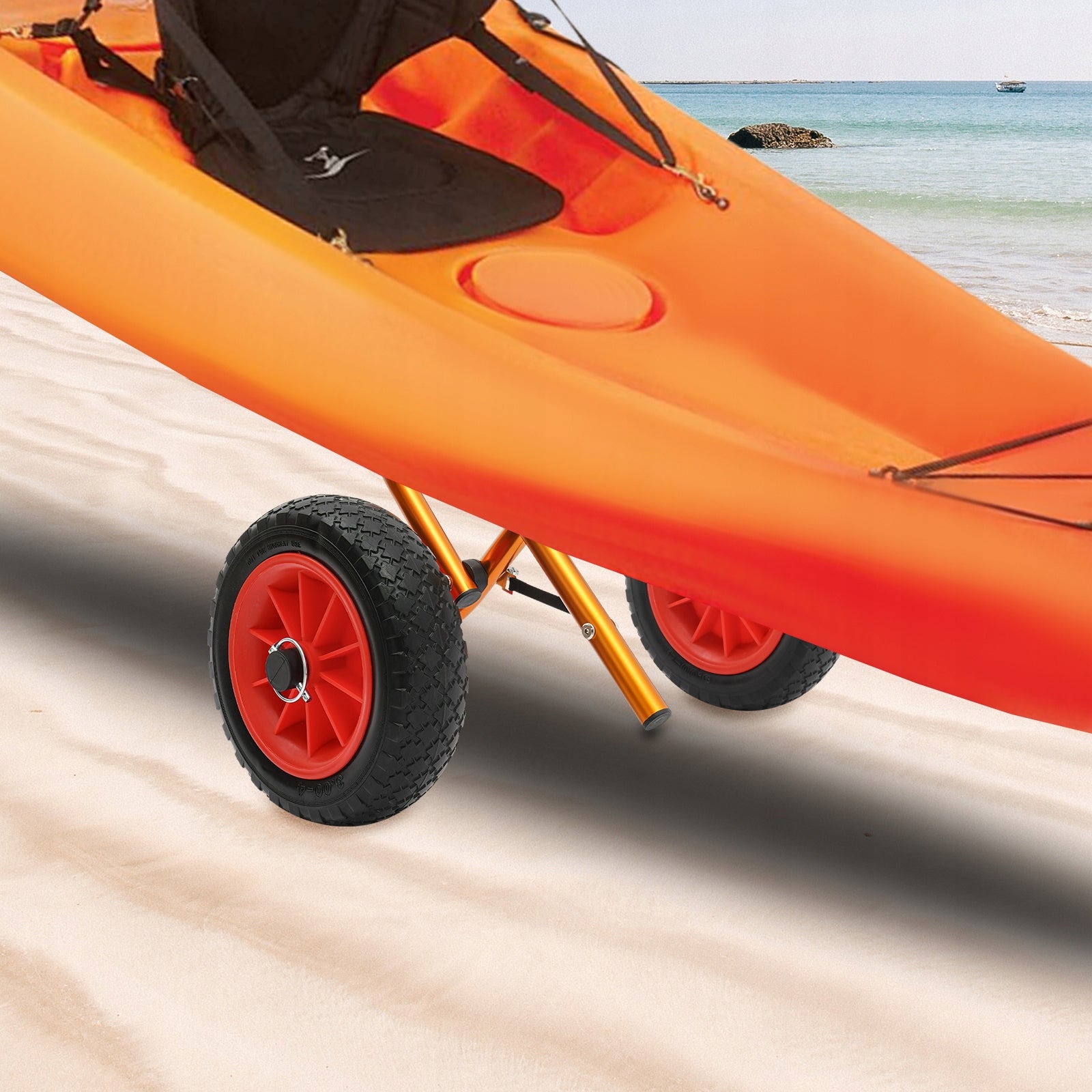 KAYAK TRAILER, TWO WHEELED FOLDABLE KAYAK CART, 60*23cm Packaging status original