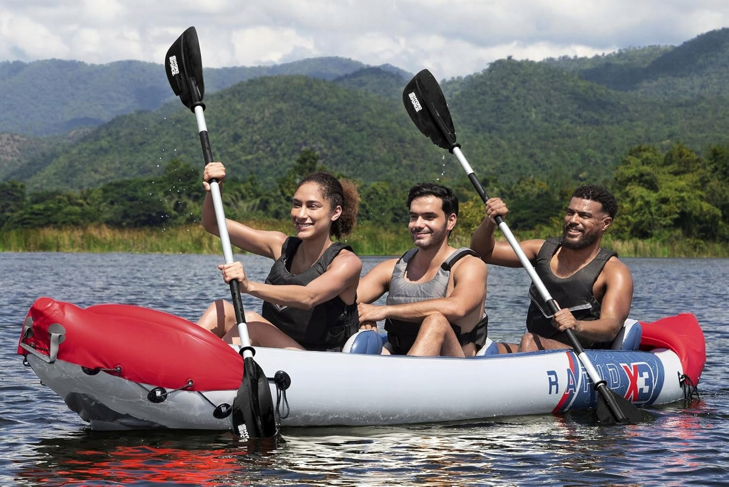 KAYAK X3 INFLATABLE 3 SEATER PADDLE BAG 381x100 INFLATABLE Packaging status original