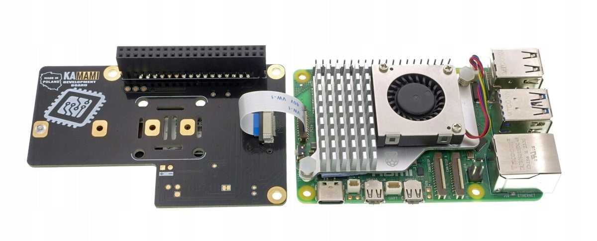 KAmodRPi5 PCIe-M.2_v2 - NVME M.2 Drive Adapter for Raspberry Pi 5 Batteries included no