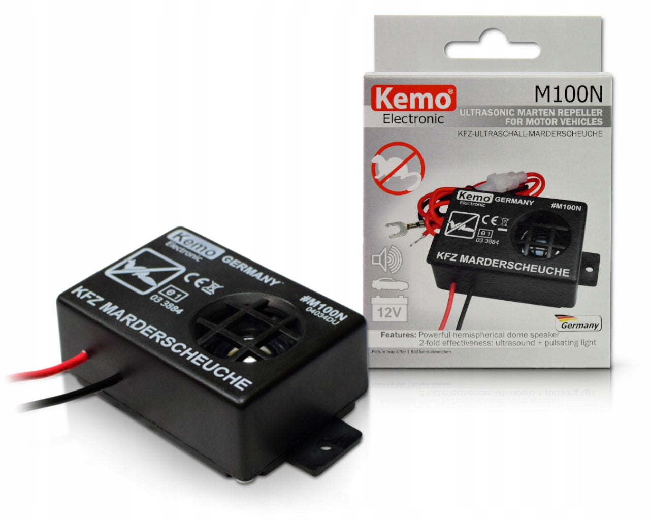 KEMO M100N car kun deterrent 12V ultrasonic Packaging status original