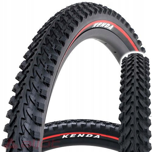 KENDA BICYCLE TYRE 26x1,95 MTB RED STRAP