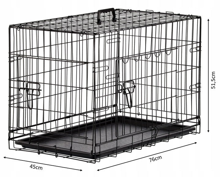KENNEL CAGE FOR DOG 76X45X51,5CM PET9661 Brand Chomik