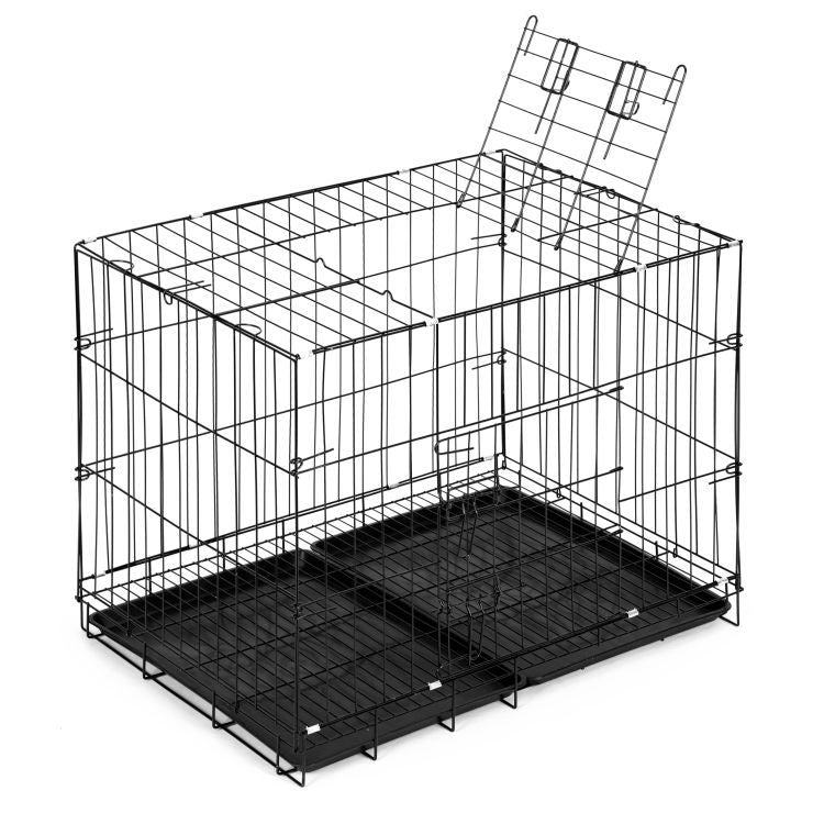 KENNEL CAGE Folding Metal Pet Cat Dog 85x60x70cm XL Trade name Klatka kennelowa dla zwierząt 85x60x70cm duża