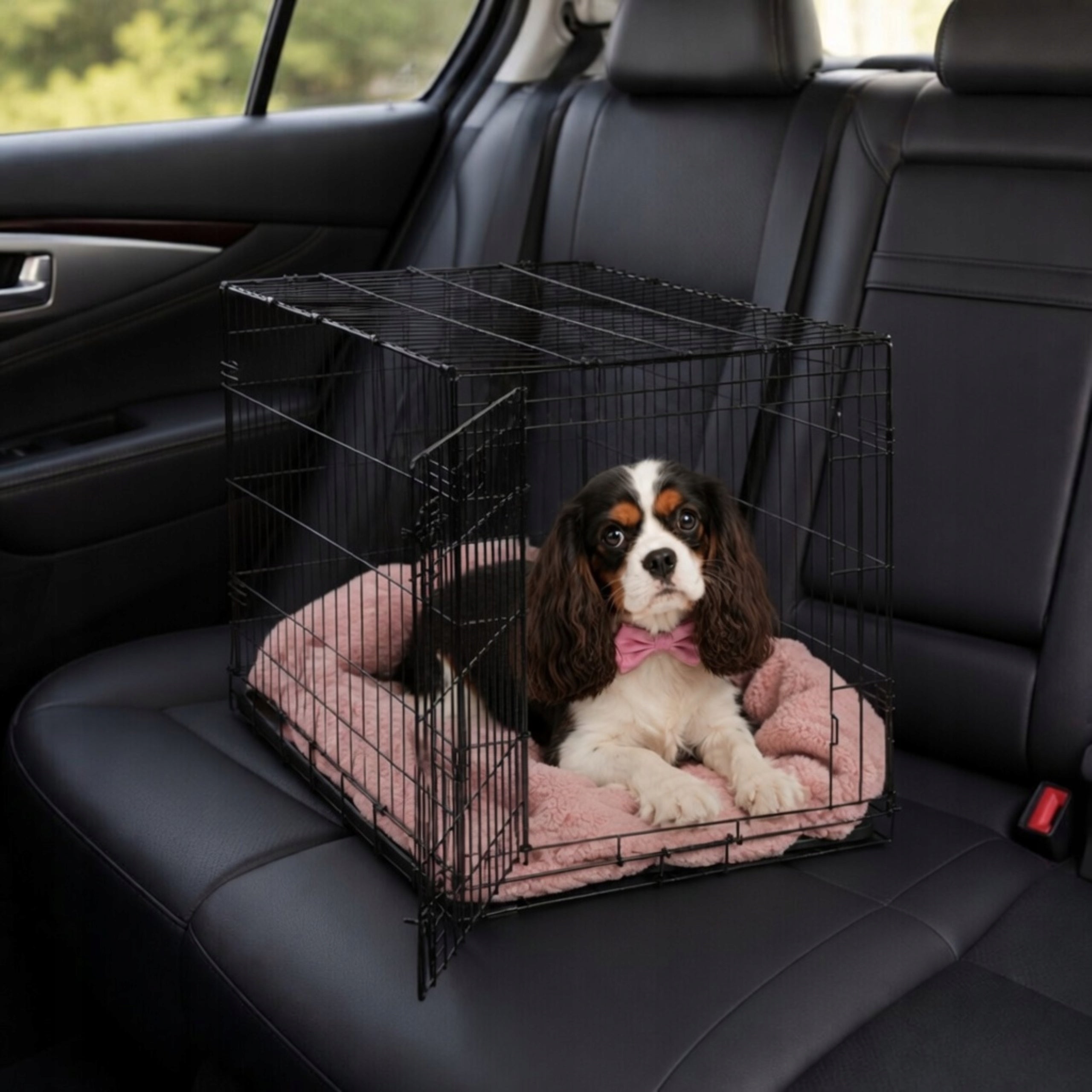 KENNEL CAGE TRANSPORTER CAT ANIMAL DOG ENCLOSURE SMALL BLACK 46CM Brand NUXIE