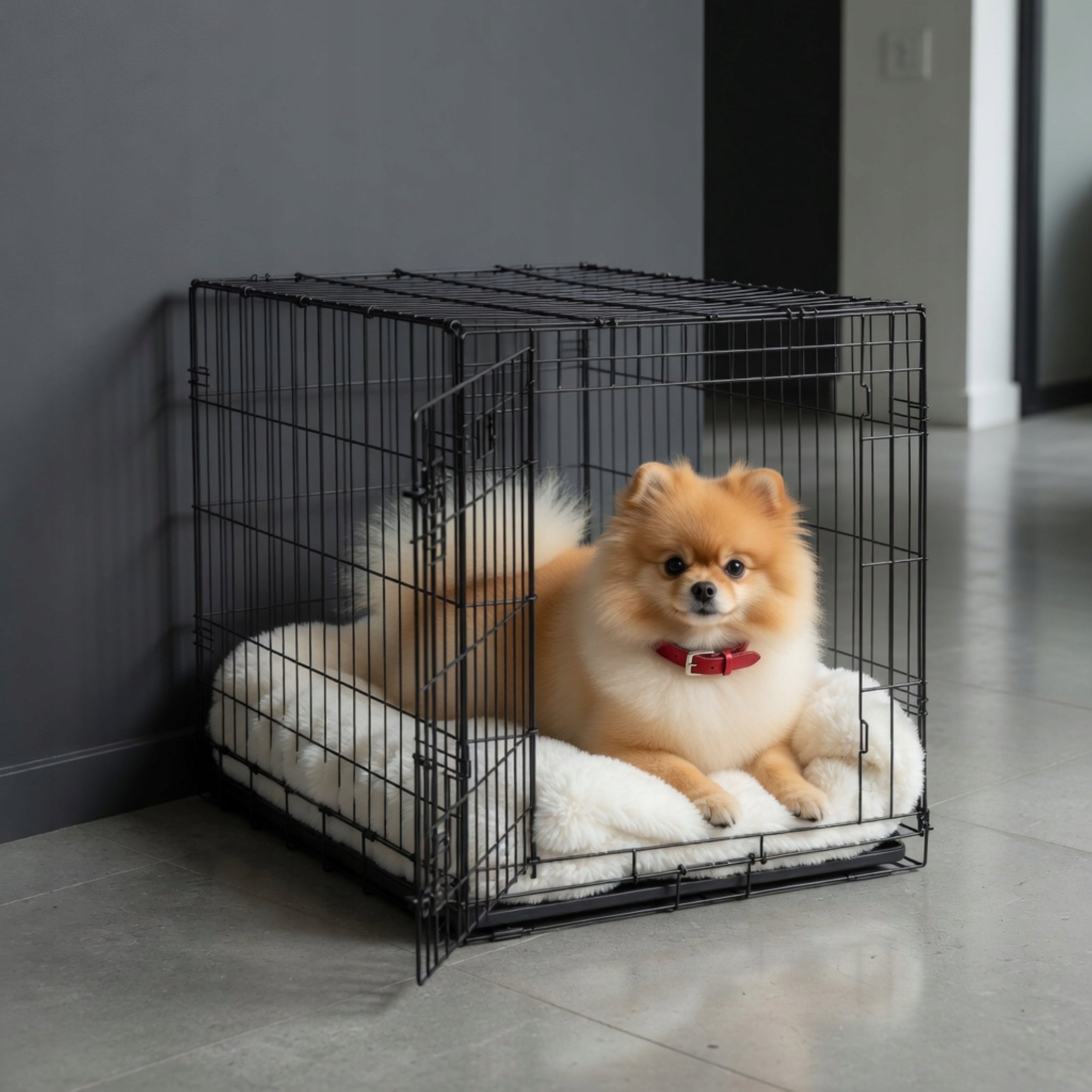 KENNEL CAGE TRANSPORTER CAT ANIMAL DOG ENCLOSURE SMALL BLACK 46CM Packaging status original