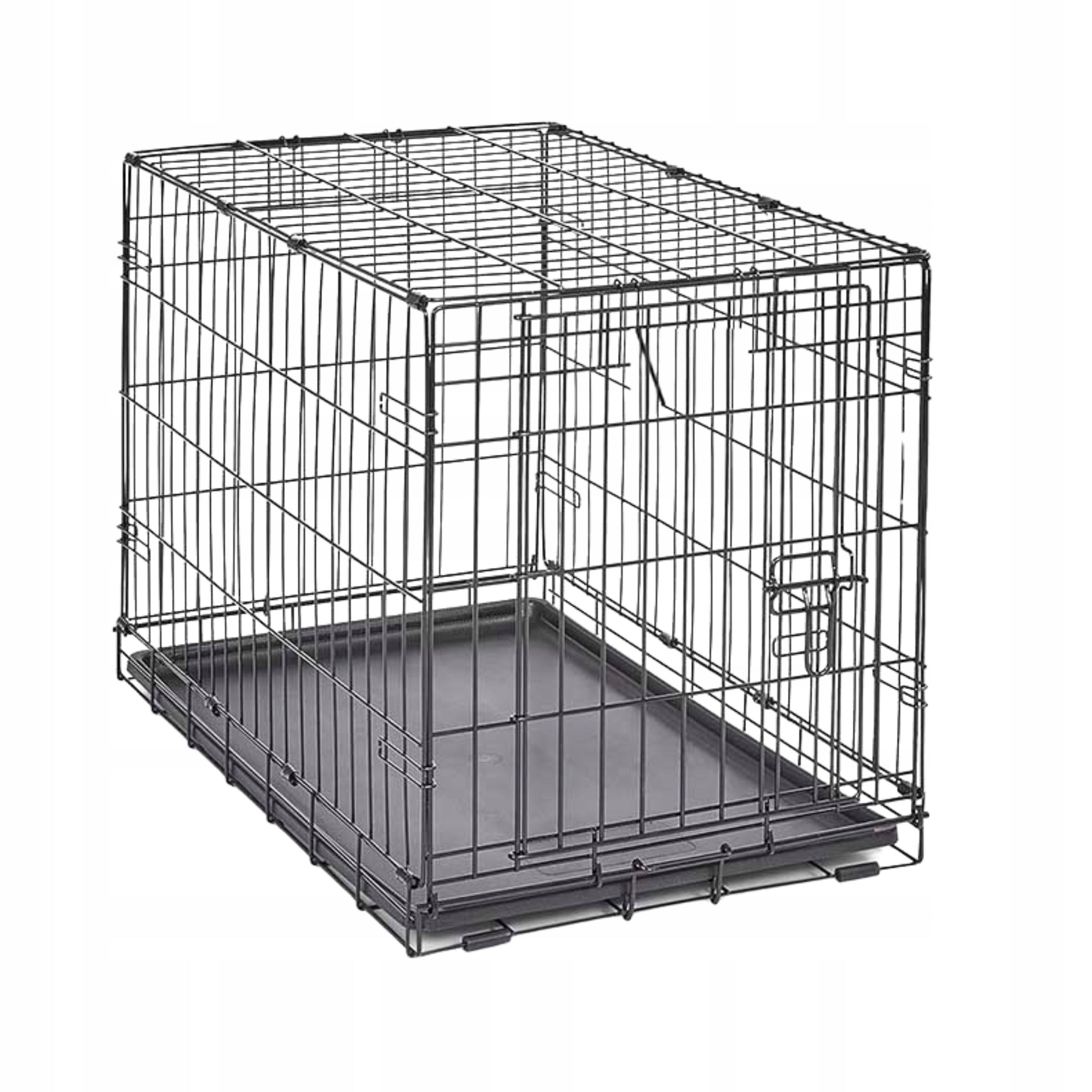 KENNEL CAGE TRANSPORTER CAT ANIMAL DOG ENCLOSURE SMALL BLACK 46CM Product width 46 cm