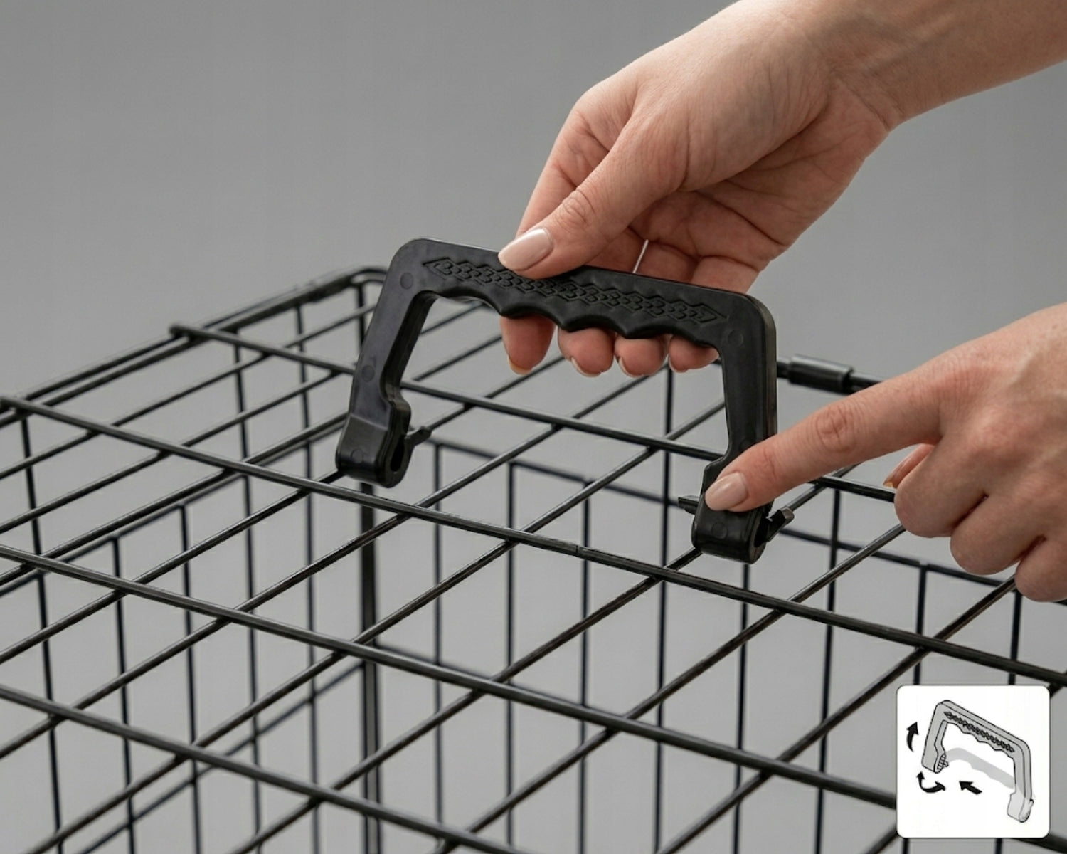 KENNEL DOG CAGE FOR CAR PLAYPEN CAT TRANSPORTER METAL Length 61 cm