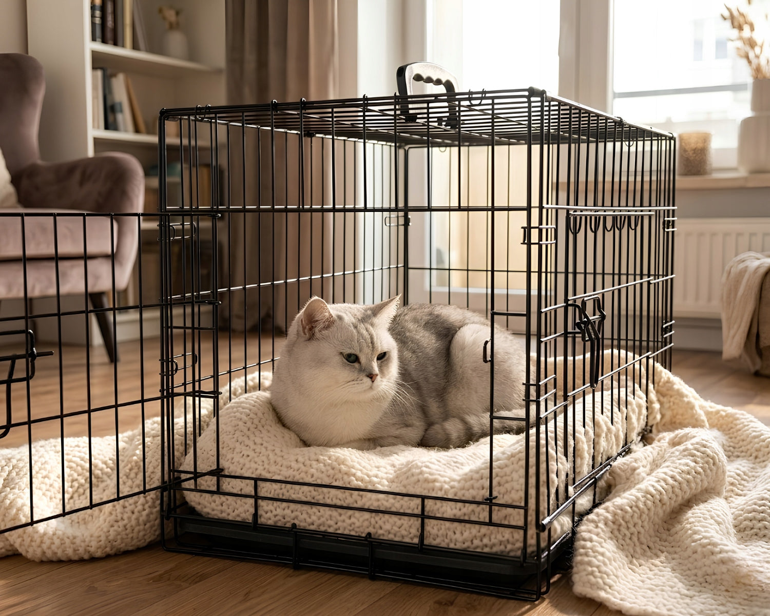 KENNEL DOG CAGE FOR CAR PLAYPEN CAT TRANSPORTER METAL Manufacturer code PET7611