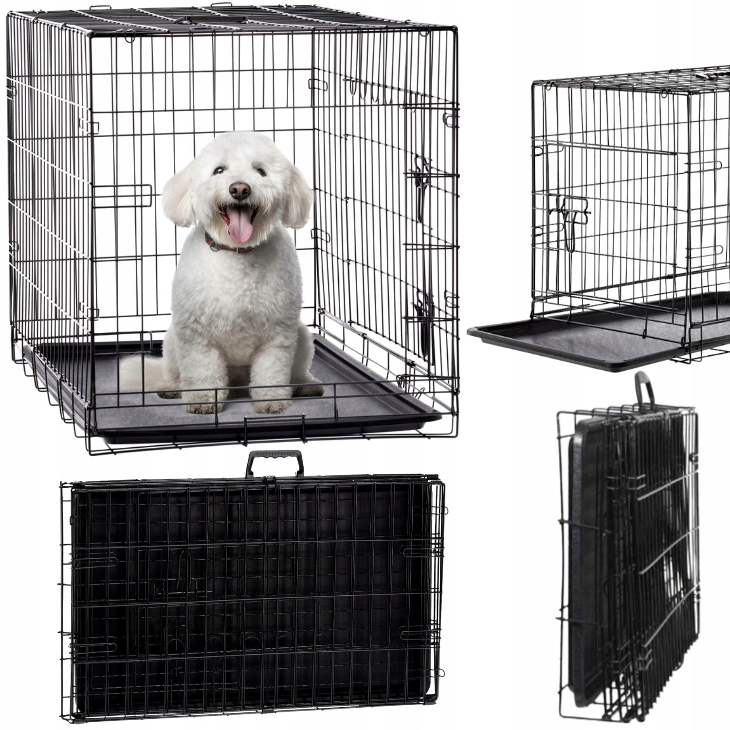 KENNEL DOG CAGE FOR CAR PLAYPEN CAT TRANSPORTER METAL