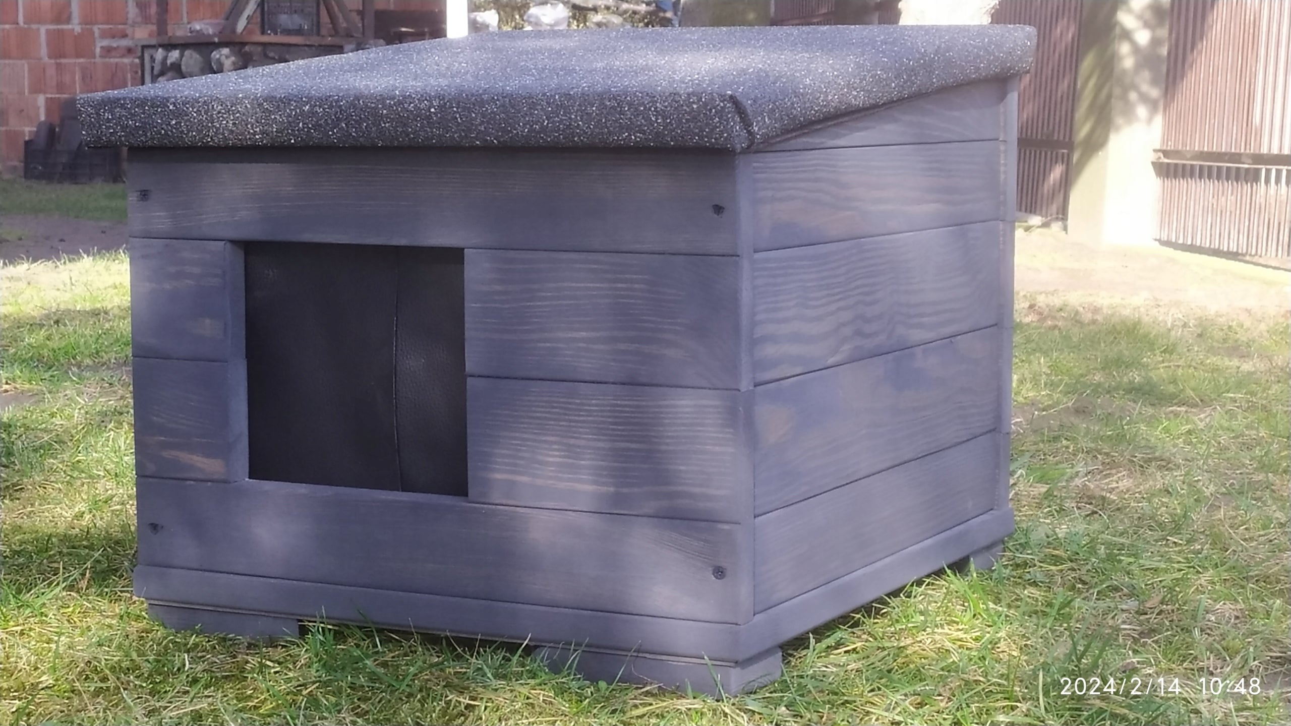 KENNEL DOG CAT KENNEL S INSULATED WHOLE TWISTED PAINTED THICK PAPA CURTAIN Trade name BDK S.18*16-ORZECH CIEMNY. PA/ZW+KOT
