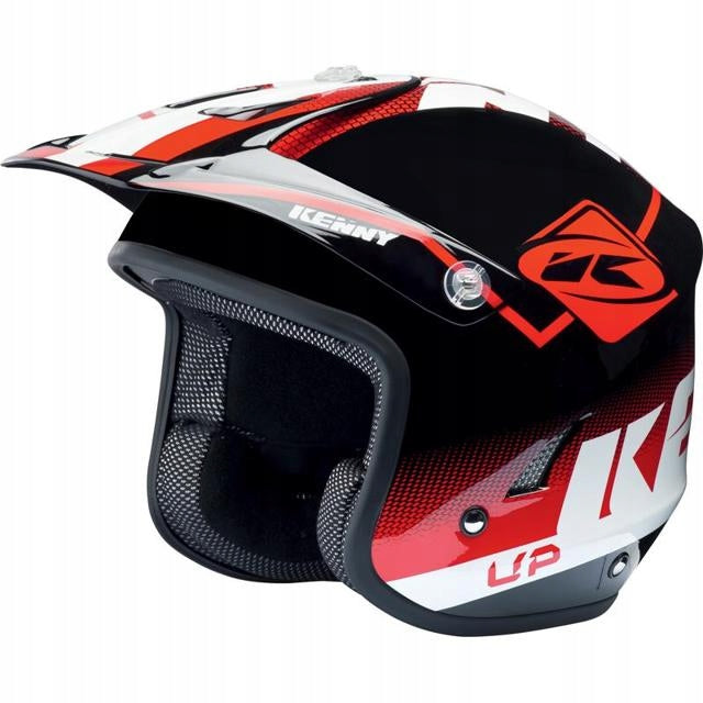 KENNY TRIAL UP HELMET RED BLACK WHITE ros. M