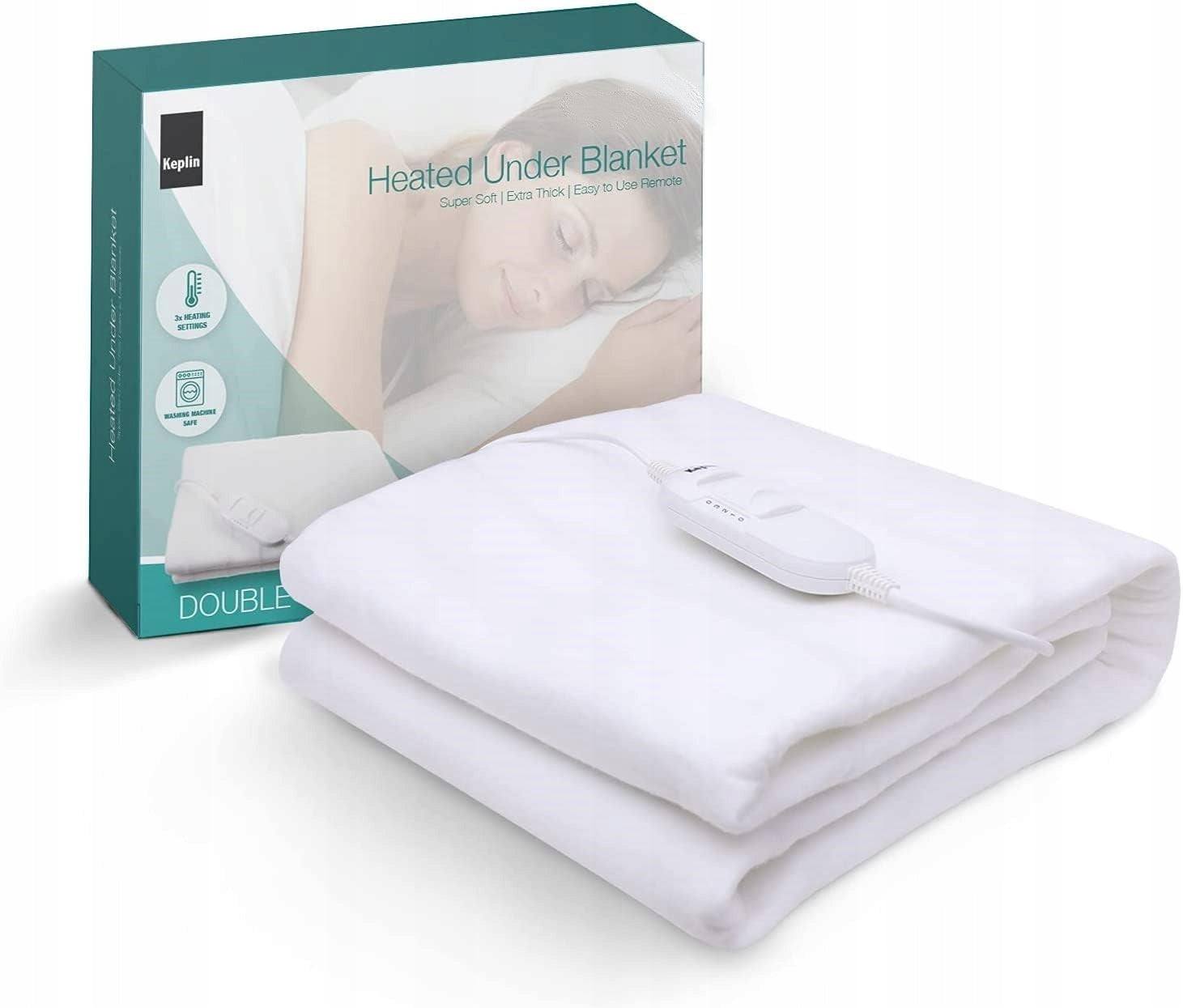 KEPLIN electric heating blanket white 165x137cm