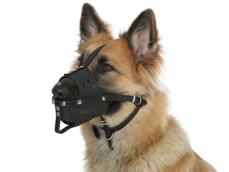 KERBL Genuine Leather Dog muzzle comfortable M