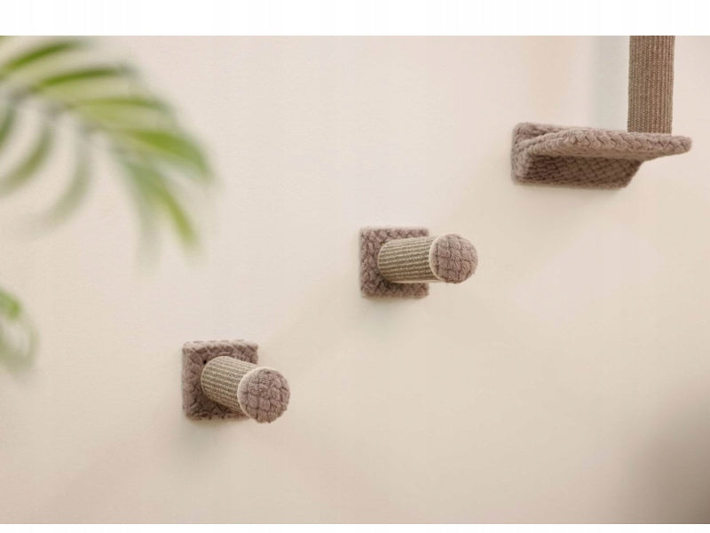KERBL Monte Alpi Cat set bed shelf sisal scratching post for wall 8 el Height (cm) 101 - 160 cm