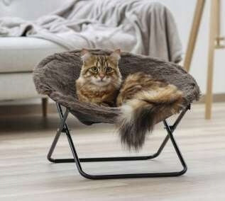 KERBL Sharon sun lounger bed hammock dog cat chair folding 50cm Color brown