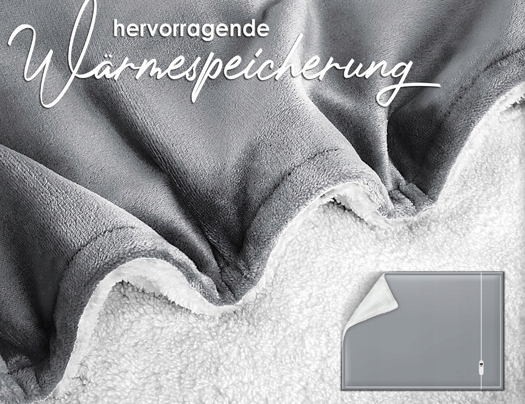 KESSER Electric Heated Blanket 130x180 grey