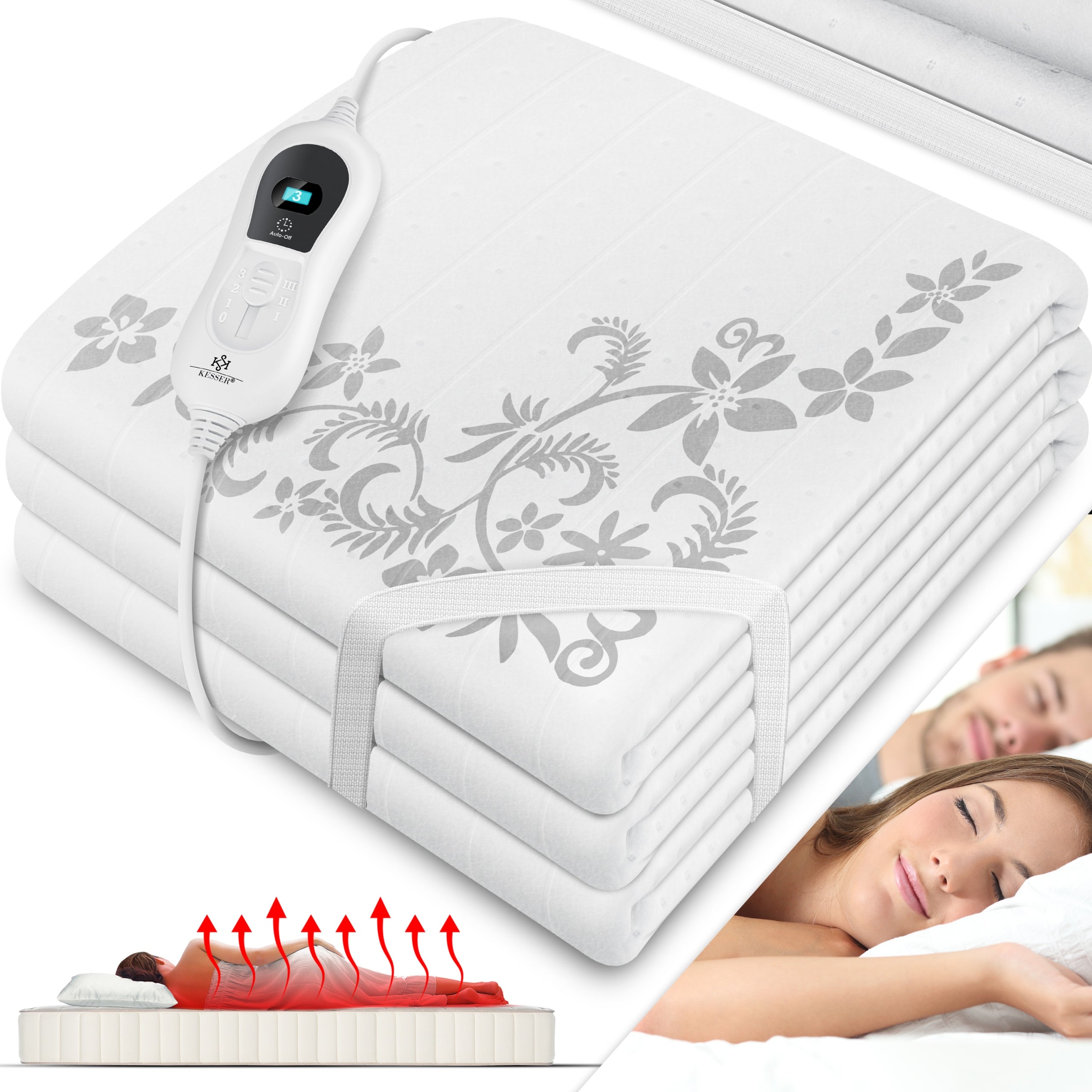 KESSER heated blanket with automatic shut-off remote control (053)