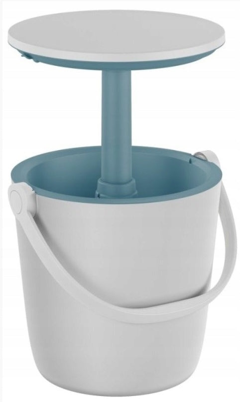 Mobiler Outdoor-Stehtisch, 38x37-60 cm, weiß 