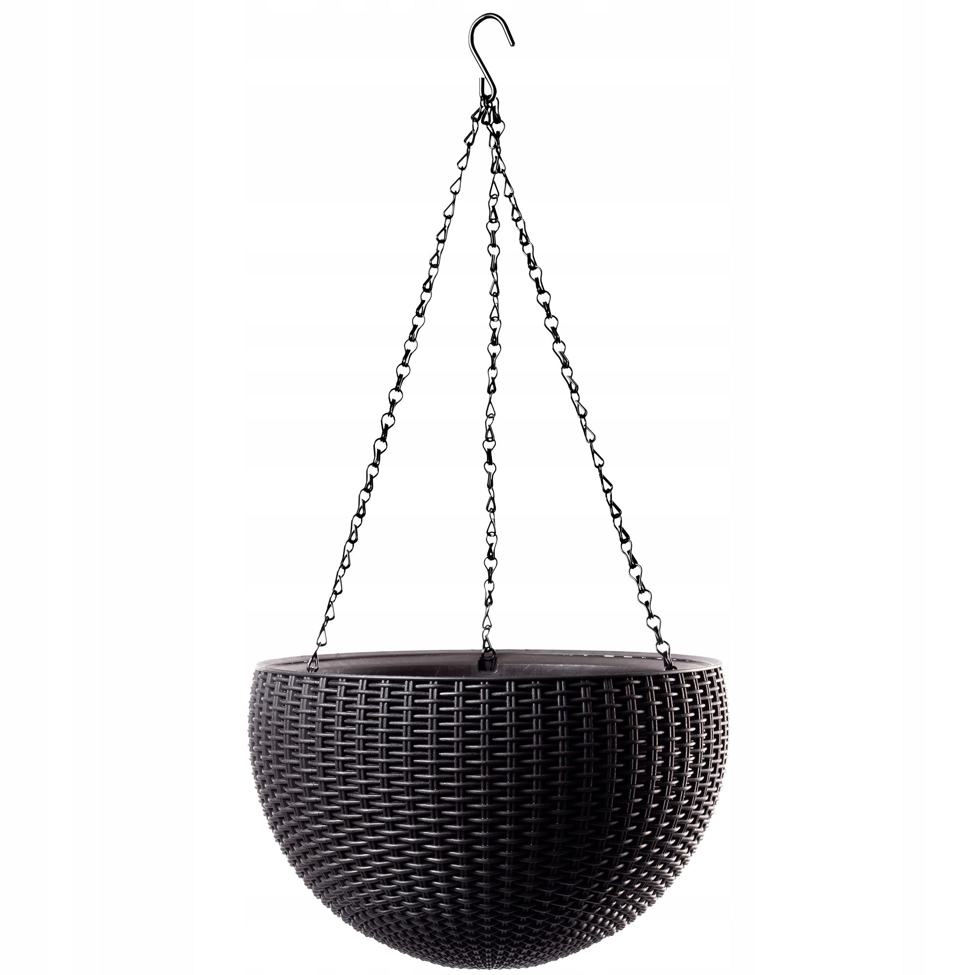 KETER POT HANGING HOOK AND CHAIN PLANTER BROWN