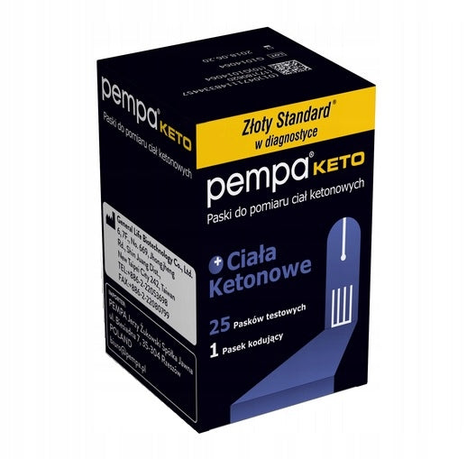 KETONE BODY MEASURING STRIPS FOR GLUCOSE METER PEMPA KETO 2-in-1 device