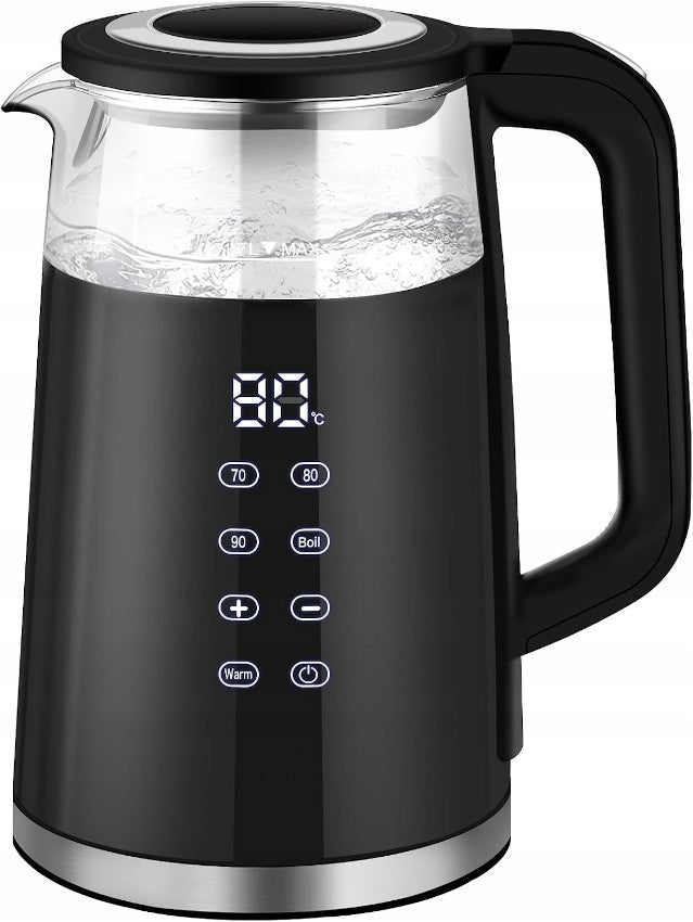KETTLE Electric Display Glass TOUCH Temperature Control 1,7L