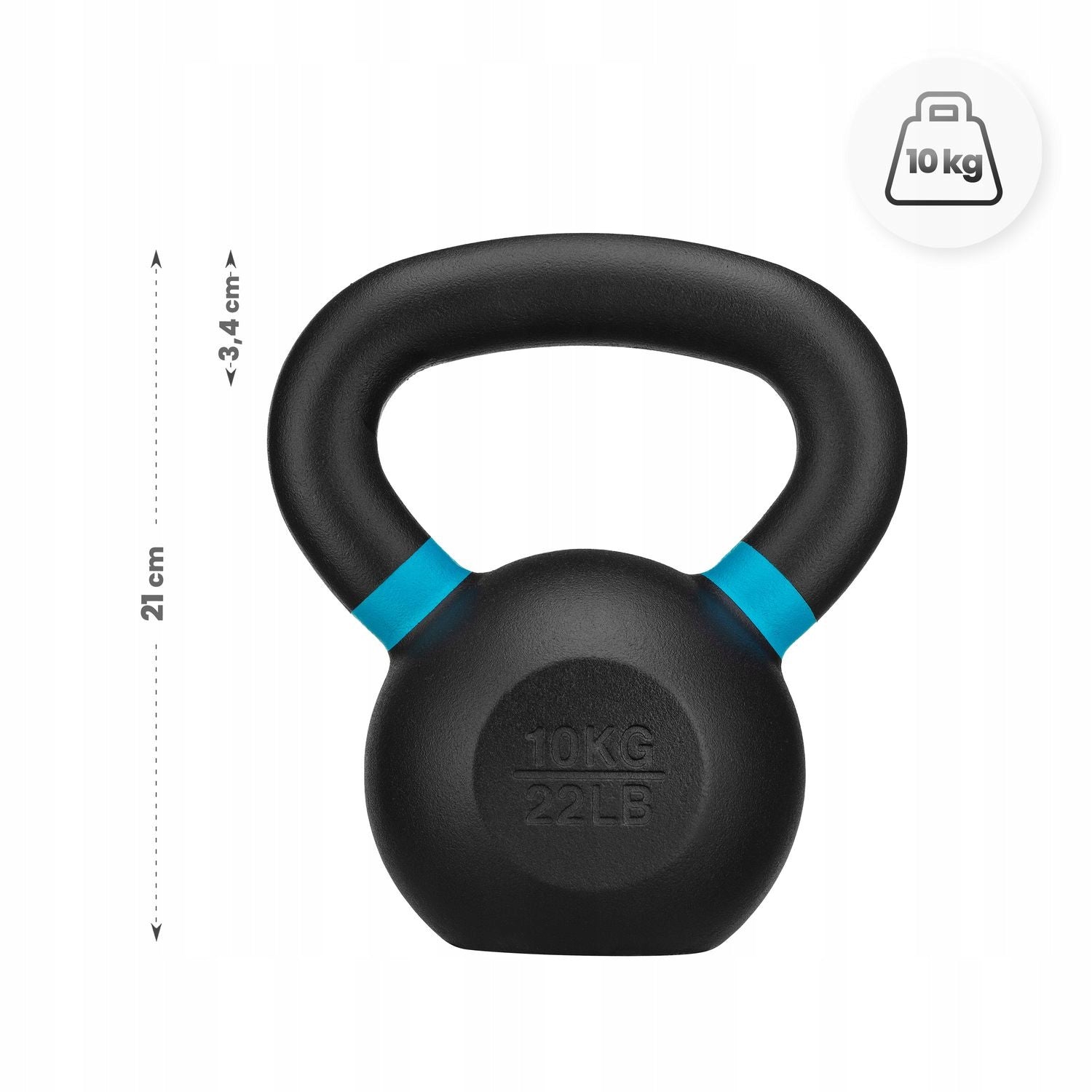 KETTLEBELL DUMBBELL CAST IRON FOR STRENGTH EXERCISES WEIGHT 10 KG GYMTEK Manufacturer code G-42589