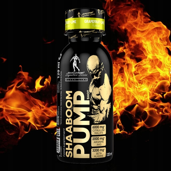KEVIN LEVRONE FITNESS AUTHORITY SHAABOOM PUMP SHOT 120ML Expiration date at least six months from the date of purchase