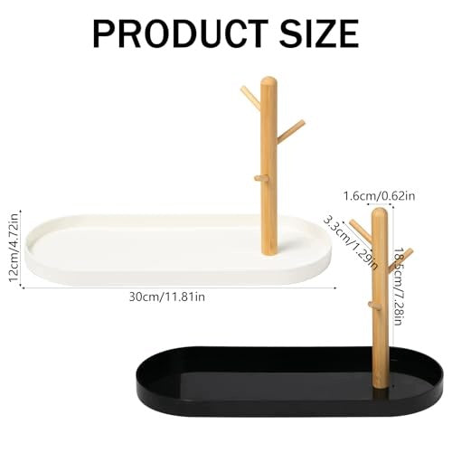 KEY TRAY OVAL WOOD PLASTIC HANGER 2 PCS. for home Manufacturer code Bez marki