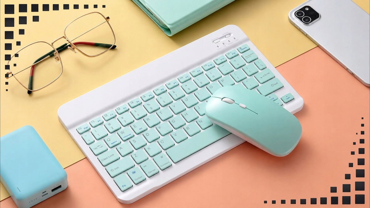 KEYBOARD AND MOUSE WIRELESS BLUETOOTH MINI SLIM SET FOR PC LAPTOP TAB Packaging status original