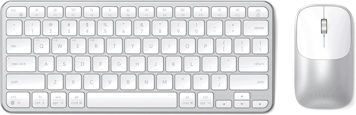 KEYBOARD AND MOUSE WIRELESS BLUETOOTH USB-C SILVER SLIM